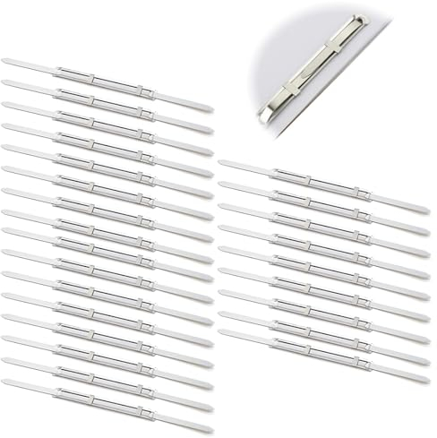 MWUMRCM Aktenbinder Heftstreifen, 25 Stück Aktenbinder Abheftmechaniken, Archivclip, Aktenbinder Archivclip, geeignet für Zuhause, Arbeit und Schule