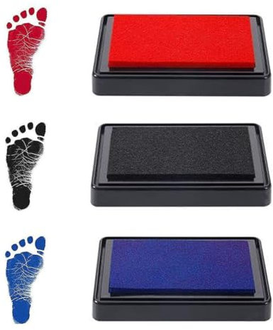 VAEIORP 3 pcs Kit d'empreintes de mains et de pieds de bébé non toxique facile à nettoyer peinture pour empreintes de bébé