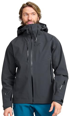 RevolutionRace Cyclone 3L Shell Jacket für Herren, Wasserdichte Jacke mit Recco-Reflektoren zum Wandern, Anthracite, XL