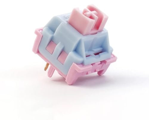 Philikey Pink Switch, 5Pin Pre-Lubed Light Force Linear Budget Switch for Custom Mechanical Keyboard(90PCS)