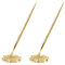 JIHUOO Lot de 2 stylos à bille et support en métal pour livre d'or avec support pour mariage, enseignant, mariage, fiançailles - Doré