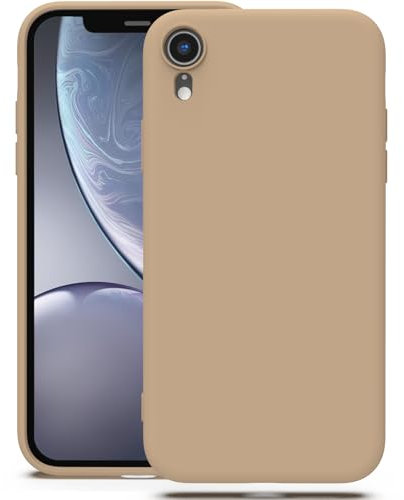 Zuvirelx Silicone Coque pour iPhone XR, Anti-Poussière, Mince, Adapté à la Poche Coque pour Téléphone‌ Apple iPhone XR - Khaki