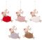 HERZONE 5pcs Weihnachtsbaum Elch Anhänger Weihnachtsanhänger Deko Christbaumschmuck Filz Elch Weihnachtsdeko Verzierung für Weihnachtsbaum, Feiertag, Party Deko (Bunte Elch-A)