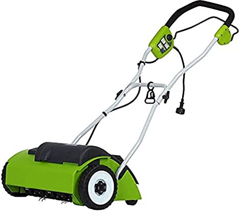 Tondeuse à Gazon, Déchaumeuse électrique Filaire 10 A 14 po (Dents en Acier Inoxydable)