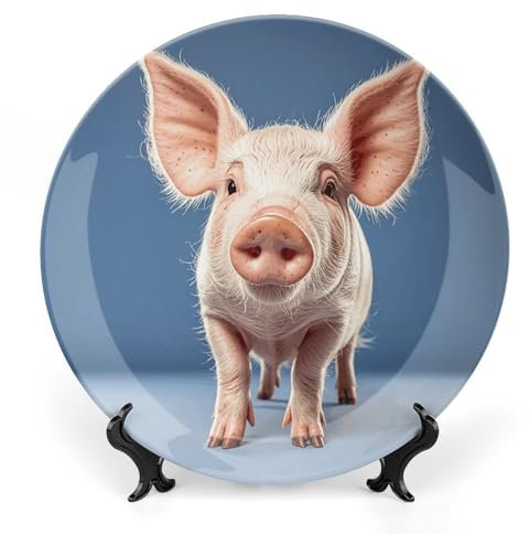 NONHAI Dekorativer Teller aus Knochenporzellan, 15,5 cm, mit Präsentationsständer, Keramik-Dekoteller, niedliches langes Ohr, Keramik-Ornament-Teller, Keramik, Speiseteller, Basteln, dekorative Teller