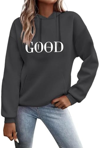 Pullover Damen Lang Oberteile Damen Langarmshirt Rundhals Blusen Patchwork Shirt Lose Tunika Tops Leicht T-Shirt Einfarbig Hemd Kapuzenpullover Für Damen Sweatshirt Weihnachten Damen Gutschein
