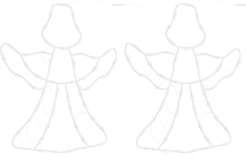 vidaXL Weihnachtsbeleuchtung Engel-Silhouette 2 STK. 50 LEDs Warmweiß, Lichterkette, Weihnachtslichterkette, hängende Weihnachtsdekoration