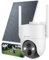 COCOCAM 4K 8MP Camara Vigilancia WiFi Exterior Solar, con Panel Solar de 6W, 4K Visión Nocturna en Color, Reconocimiento por IA, Detección Humana Mediante PIR,355°P 90°T, WiFi 2.4GHz