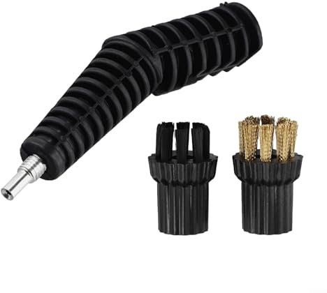 ZYNCUE Steam Mop Nozzle Brush Set with Brass and Nylon Brush Heads Compatible for Steam Cleaner
