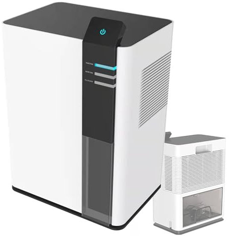 ASnwpaK Home Dehumidifier, 3000ml Portable Air Dehumidifier, Ultra-Quiet | Energy-Saving | 1L/Day Dehumidification Capacity, With Automatic Shut-Off, For 40-60㎡ Bedrooms, Offices, Basements, Rvs