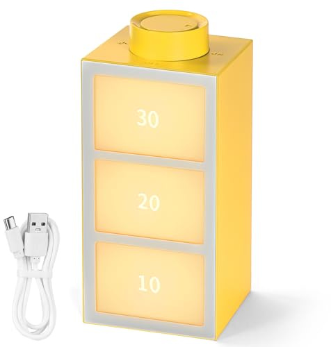 HOTUT RGB Rhythmus Licht im Batterie Gitterform, Kreatives Musik Rhythmus Nachtlicht mit 30 mins Timer, rechargeable music level pickup light, LED Stimmungslicht für Spiele, Autos, Zuhause, Bar - Gelb