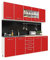 haaus Küchenzeile Riga, Rot/Weiß, L 200 cm