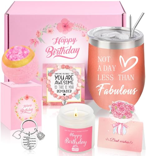 WITCOLOR Birthday Gifts for Women, Birthday Presents for Her | Unusual Birthday Hampers Pamper Gifts Box for Friends, Mum, Wife, Girls, Daughter, Sister