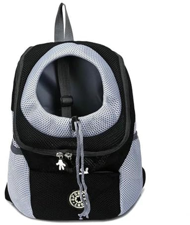 RATEJNDGT Hundebox Hunde -Rucksack Atmungsaktiver Reisetasche-schwarz-mittelgröße M