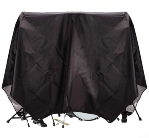 Schlagzeug-Set Abdeckung 420D wasserdicht, robuste Schlagzeug-Schutzhülle, Innen- und Außenbereich, Musikinstrument-Staubschutz für Zuhause (250 x 200 cm)