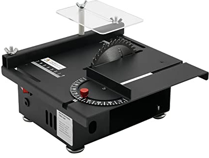 Mini Tischkreissäge, 200W Klein Tischsäge 7-Gang-Gangschaltung 10000 U/min Maximale Schnitttiefe 33mm, Präzisions Tischkreissägen Multifunktionale für Häusern, DIY-Studios