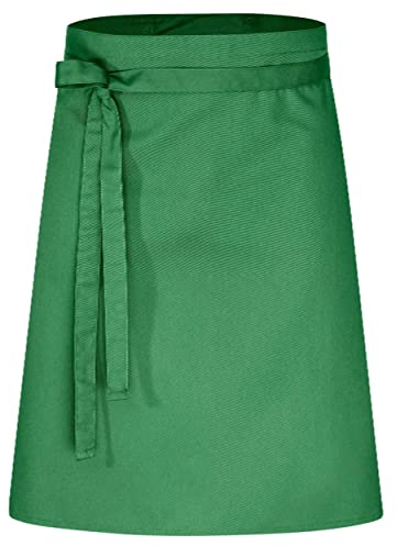 DESERMO 5er Set Premium Vorbinder 60x80cm (LxB) - Hochwertige Profi-Schürze für Frau & Mann - Küchenschürze aus Baumwollmischung - Schürze mit großer Farbauswahl - Stoffgewicht 220g/m² (Grün)