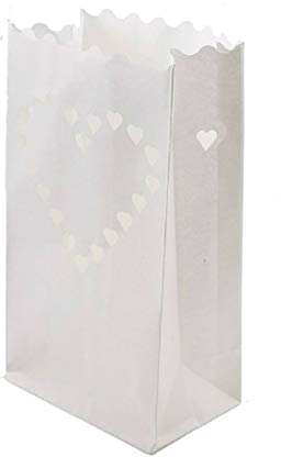Yalulu 20 Stück Lichttüte Deko Licht Tüte Teelicht Kerze Taschen Candle Bags für Hochzeit Party Dekoration (#1)