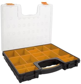 Perel Kunststoff-Aufbewahrungsbox mit herausnehmbaren Behältern - 420x335x65 mm - 9,1 L