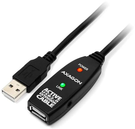 AXAGON ADR-205 Kabel USB 5m USB 2.0 USB A Noir