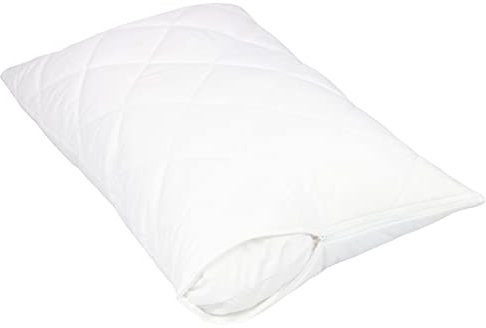 ZOLLNER gesteppter Kissenschutz in 50x80 cm – atmungsaktiver Schonbezug mit Reißverschluss - Baumwollmix - waschbar bis 95°C - Hotelqualität - Oeko Tex® Zertifiziert