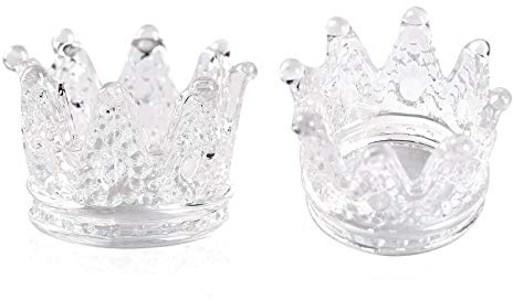 KADS 2 PCS Crown Nair Art Acrylic Liquid Powder Glass Dappen Dish Cup Nails Art Pen Holder Nail Crystal Bowl Dapping Dish Glass Crystal Cup