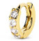 SINGULARU - Einzelner Creolen-Ohrring Cleo S. Sterlingsilber mit 18 kt Goldbeschichtung. Schmuck für Damen.