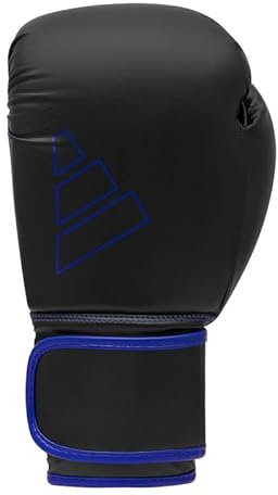adidas Unisex – Erwachsene Hybrid 80 Boxhandschuhe, Schwarz/Blau, 12 oz EU
