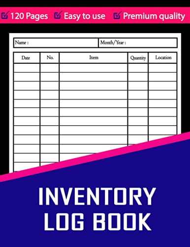 Inventory Log Book: Simple Inventory Log Book For Small Business, Stock Record Book Organizer Logbook, Small Business Notebook Organizer