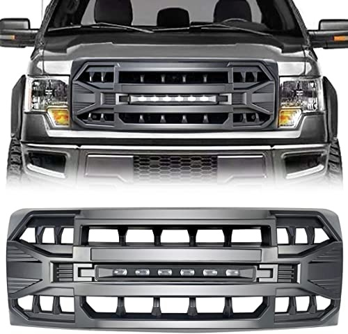 MEGAIE Front Grill Compatible with 2009-2014 F150, Matte Black