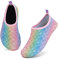 IceUnicorn Badeschuhe Kinder Schwimmschuhe Jungen Mädchen Strandschuhe Baby Aquaschuhe Barfußschuhe Kleinkind Wasserschuhe(Regenbogenfischschuppen, 32/33 EU)