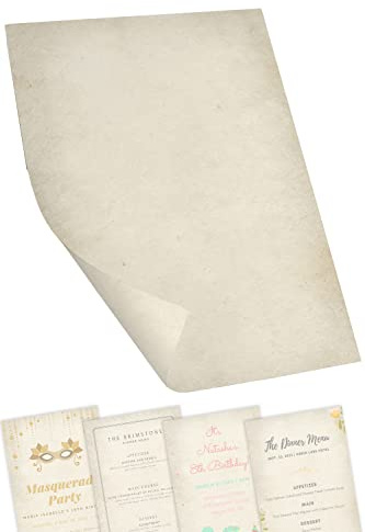 Verus Certificate Paper, Cream Decorative Effect, Similar to Parchment Paper for Printing & Writing - 100 Sheets, A4, Double Sided, Printer Friendly, 100 GSM - Astra Print
