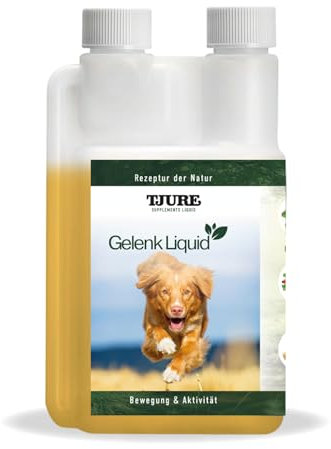 TJURE Gelenk Liquid für Hunde | 500 ml | Gelenk- & Knochenschutz für Hunde | Mit Teufelskralle & Hagebutte | Für mehr Beweglichkeit & Aktivität | Natürliche Hilfe für Gelenke, Sehnen & Bänder