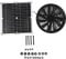 Kit de ventilateur à énergie solaire étanche, ventilateur d'extraction de boîtier de ventilation rond à panneau solaire 100 W pour serre, poulailler, abri de jardin, garage, grenier