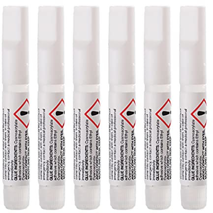 Paquete de 6 pegamento de uñas para uñas acrílicas de secado rápido, adhesivo falso firme, buena adherencia, accesorios de salón de manicura, decoración