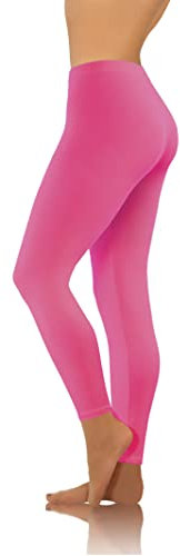 sesto senso Femme Leggings Rose Long Fille Coton Coloré Jambes Longues Fitness Yoga Pantalon de Sport M Pink