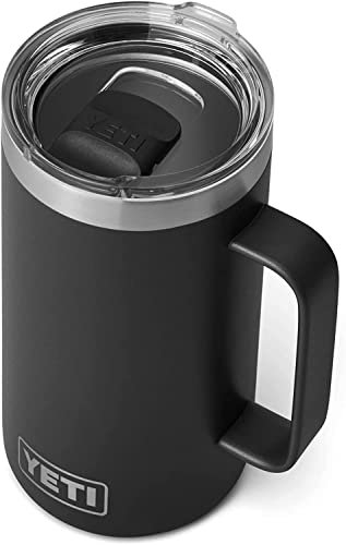YETI Rambler Krug, Edelstahl, Black, 24oz (710ml)