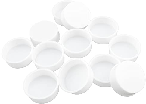 ITROLLE 12 Stück Scharnierlochabdeckung Stopfen Verdeckte Scharnier Schraube Dübel Loch Abdeckung Scharnier Abdeckung Scharnier Abdeckung Scharnier Abdeckung Kappe Weiß