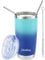 Shinhoo 20oz Insulated Travel Mug, 550ml Reusable Stainless Steel Coffee Cup Tumbler with Straw and Lid for Hot Cold Drinks, Dishwasher Safe, Blue