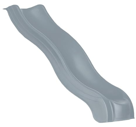 Gorilla Playsets 8' Plastic Alpine Slide Swing Set Attachment for 4 Foot Deck Heights- Gray