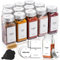 Deco haus® Gewürzgläser eckig luftdicht 12er Set [inkl. Etiketten & Streueinsatz] - Gewürzdosen Set Glas - Gewürzbehälter Spice Jars - Gewürze Aufbewahrung - Behälter für Gewürze - Gewürzaufbewahrung