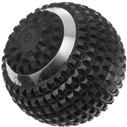SOLUSTRE Elektrischer Massageball zur Faszienentspannung Fußsohlen Massagegerät aus Abs mit Strukturierter Oberfläche per USB Betrieben für Reise und Camping
