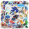100 Stück The Hedgehog Aufkleber, Anime Sticker Kinder, Wasserfest Stickers für Koffer Skateboard Laptop Autos DIY Tattoo, Bulk-Aufkleber für Kindergeburtstag Mitgebsel Festival Party Deko
