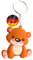 KEYSPACE Porte-clés en forme d'ourson - Pendentif en forme d'ours mignon - Cadeau, marron, taille unique