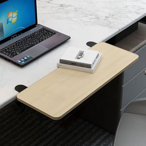 Machtiging Ergonomische Schreibtischverlängerung,Faltbare Tastatur-Schubladenablage,Faltbare Tastaturablage Mit Klemme,Desk Extender,Computertischverlängerung,Unterstützung für den Ellenbogenarm