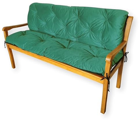4L Textil Gartenbankauflage Hollywoodschaukel Auflage Bankauflage Outdoor Sitzkissen Bank Gartenbank Auflage Bankkissen Sitzauflage Bank Sitzpolster Bank (120x50x50 cm, Grün)