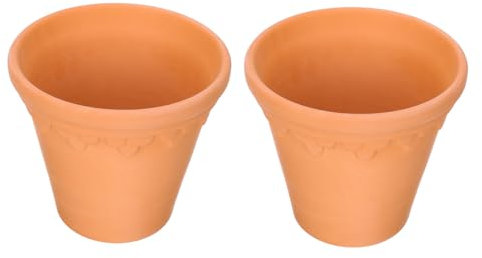 BCOATH 2 Piezas Cuenca De Terracota Linda Maceta Pequeños Contenedores Decoración del Macizo De Flores Macetero Decorativo De Barro Jardinera De Flores Aire Libre Jardineras Cerámica
