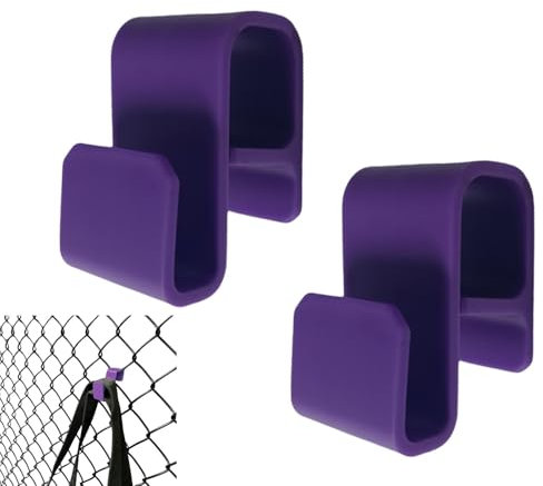 Fence Hooks, 2 Attachable Tennis Backpack Bag Clips, Decorative Fence Hooks, Fence Post Attachments, Practical Fence Hooks for Fence Rails, Fence Hanging Hooks for the Garden, Fence Tie Hooks, A