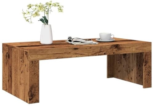 Table basse vieux bois 102x50x35 cm bois d ingénierie