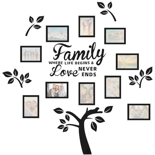 Family Tree Wall Decal Acrylic Family Tree Wall Decor Decorative Family Tree Wall Sticker Stylish Wall Decal Picture Frame Warm Wall Decal Photo Frame for Living Room Wall Decor !